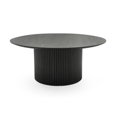 Modrest Rawlins Modern Mid Century Black Ash Round Coffee Table Black Coffee Table 80422A VGDW-J5939A-BLK