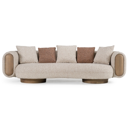 LA Furniture Raywood Modern Multicolored Boucle Fabric + Ash Sofa VGCS-SF-24107-SOFA Contemporary Style by Vig Furnitrue Number 83285 Catch Home Goods