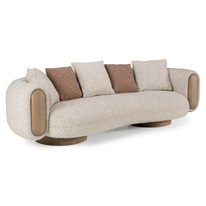 LA Furniture Raywood Modern Multicolored Boucle Fabric + Ash Sofa VGCS-SF-24107-SOFA Contemporary Style by Vig Furnitrue Number 83285 Catch Home Goods