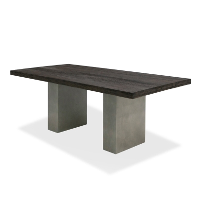 Modrest Renzo Modern Oak & Concrete 79" Dining Table Oak Dining Table 73298 VGGRRENZO-79