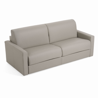 Lamod Italia Revers Italian Modern Grey Leather Queen Sofabed Gray Sofa Bed 81238 VGDTREVERS-160-CENERE