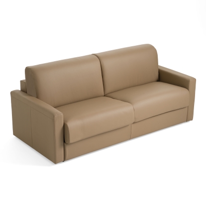 Lamod Italia Revers Italian Modern Desert Leather Queen Sofabed Tan Sofa Bed 81239 VGDTREVERS-160-DESERTO