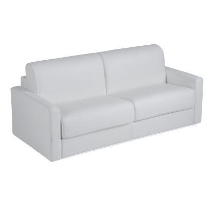 Lamod Italia Revers Italian Modern White Leather Queen Sofabed Sofa Bed 81240 VGDTREVERS-160-wHITE