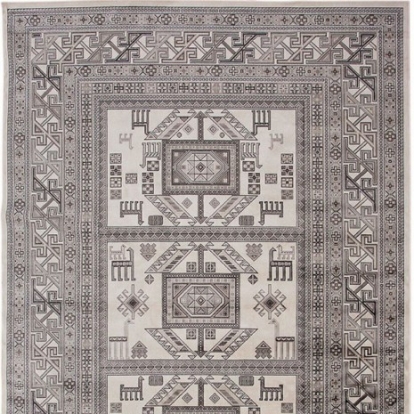 Furniture Of America Mortsel Contemporary Viscose Gray Area Rug | RG1030