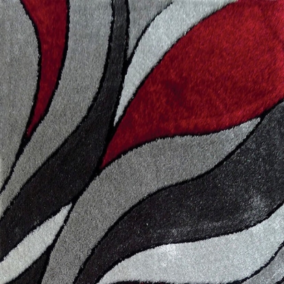 Furniture Of America Caledon Contemporary Gray-Red Area Rug Model RG4138