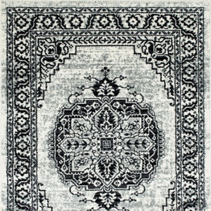 Furniture Of America Serang Contemporary Polyester Gray/Black Area Rug | RG5203