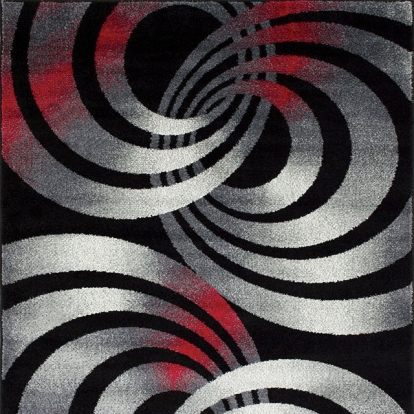 Furniture Of America Serang Contemporary Gray-Red Area Rug Model RG5205