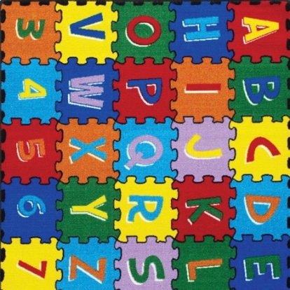 Furniture Of America Abbey Contemporary Nylon Alphabet/Multi Area Rug | RG5209