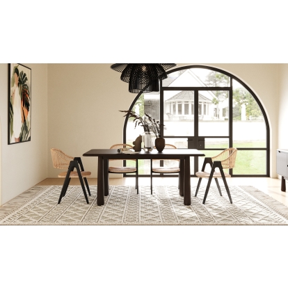 Modrest Rhea Modern 71" Dark Acacia Rectangular Dining Table Espresso Dining Table 81315 VGWDMAR-DT1.8-DK