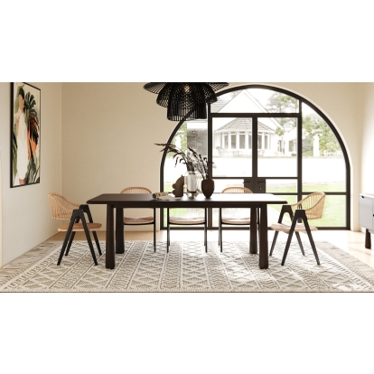 Modrest Rhea Modern 87" Dark Acacia Rectangular Dining Table Espresso Dining Table 81313 VGWDMAR-DT2.2-DK