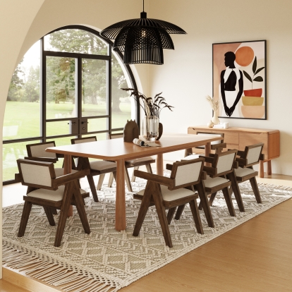 Modrest Rhea Modern 87" Natural Acacia Rectangular Dining Table Other Dining Table 81314 VGWDMAR-DT2.2-NAT