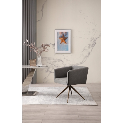 Modrest Riaglow Contemporary Dark Grey Fabric Dining Chair Grey Dining Chair 78649 VGVCB8523-DKGRY-DC