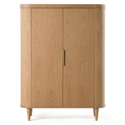 Modrest Richmond Modern Natural Oak Rounded Tall Buffet Oak Buffet 82770 VGME-RICHMOND-TB