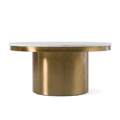 Modrest Rocky Glam White & Gold Coffee Table White Coffee Table 77370 VGGMM-CT-1360A