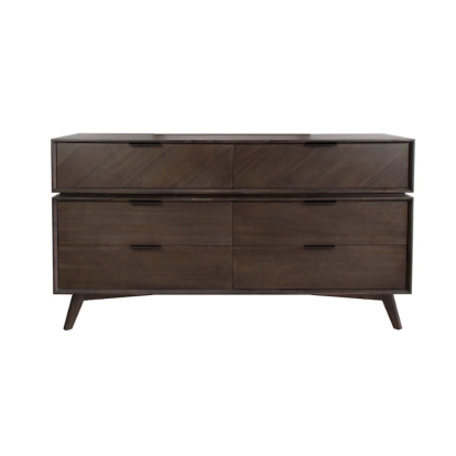 LA Furniture Roger Mid-century Acacia Dresser VGWDSTHL-DR6D-SANTI Contemporary Style by Vig Furnitrue Number 77668 Catch Home Goods
