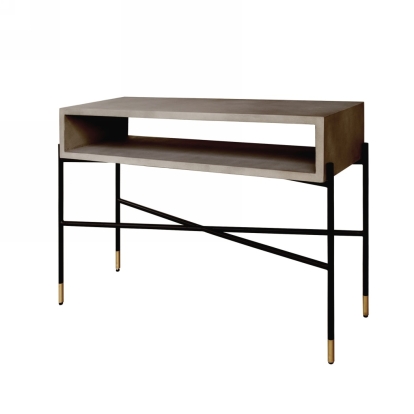 Modrest Walker Modern Concrete & Metal Console Table Grey Console Table 75504 VGLBROKYCS-113