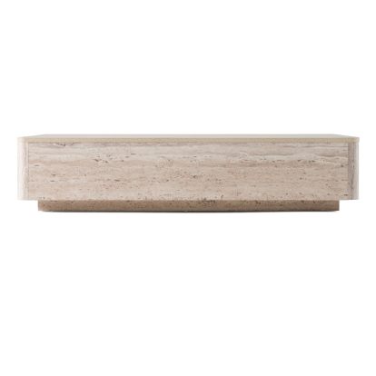Nova Domus Roma Modern Faux Travertine Rectangular Coffee Table Grey Coffee Table 80565 VGAN-ROMA-CT