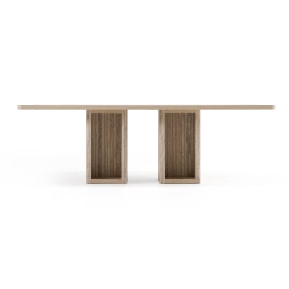LA Furniture Roma Modern Travertine Rectangular Dining Table VGAN-ROMA-DT Contemporary Style by Vig Furnitrue Number 80570 Catch Home Goods