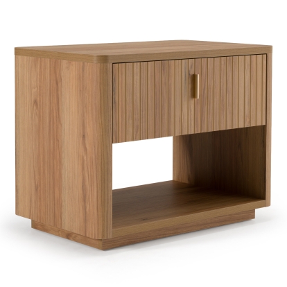 LA Furniture Roma Modern Oak + Gold Nightstand VGAN-ROMA-NS-OAK Contemporary Style by Vig Furnitrue Number 85743 Catch Home Goods