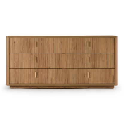 LA Furniture Roma Modern Oak + Gold Dresser VGAN-ROMA-DRS-OAK Contemporary Style by Vig Furnitrue Number 85745 Catch Home Goods