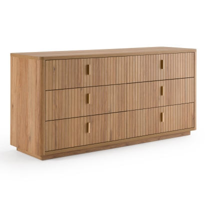 LA Furniture Roma Modern Oak + Gold Dresser VGAN-ROMA-DRS-OAK Contemporary Style by Vig Furnitrue Number 85745 Catch Home Goods