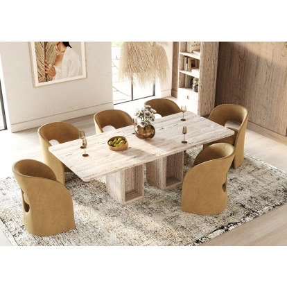 LA Furniture Brea Modern Tan Fabric Dining Chair VGEUMC-9708CH-A-TAN Contemporary Style by Vig Furnitrue Number 80594 Catch Home Goods