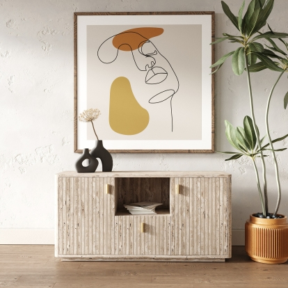 Nova Domus Roma Modern Faux Travertine + Gold File Cabinet Grey Media Cabinet 80249 VGAN-ROMA-FILE