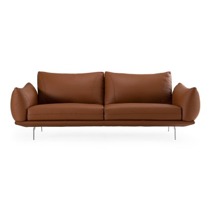 LA Furniture Saint Tropez Modern Italian Cognac Leather Sofa VGDT-STTROPEZ-SOFA-COGNAC Contemporary Style by Vig Furnitrue Number 83417 Catch Home Goods