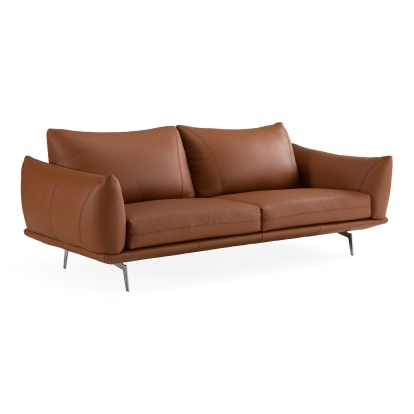 LA Furniture Saint Tropez Modern Italian Cognac Leather Sofa VGDT-STTROPEZ-SOFA-COGNAC Contemporary Style by Vig Furnitrue Number 83417 Catch Home Goods