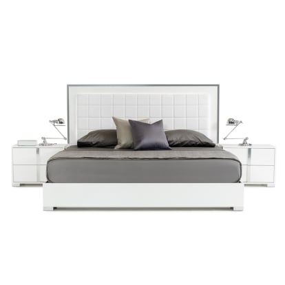 LA Furniture California King San Marino Modern White Bed VGACSANMARINO-BED-WHT-CK Contemporary Style by Vig Furnitrue Number 73426B Catch Home Goods