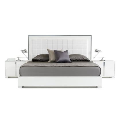 LA Furniture California King San Marino Modern White Bed VGACSANMARINO-BED-WHT-CK Contemporary Style by Vig Furnitrue Number 73426B Catch Home Goods