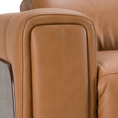 LA Furniture Sandstone Modern Brown Leather Loveseat with 2 Electric Recliners VGKV-KM.6120-LOVE-BRN Contemporary Style by Vig Furnitrue Number 83113 Catch Home Goods
