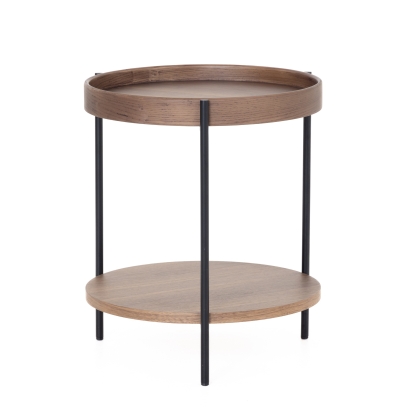 Modrest Savoy Modern Walnut End Table Walnut End Table 82096 VGDW-J5766-WAL