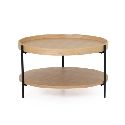 Modrest Savoy Modern Natural Ash Medium Coffee Table Oak Coffee Table 82097 VGDW-J5767-NAT