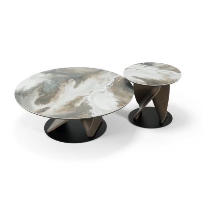 Modrest Schiff Modern Marbled Ceramic Coffee Table Set Grey Coffee Table 81589 VGCS-EMA2-007-008