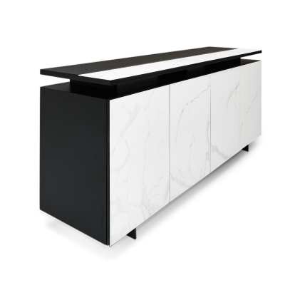 Modrest Schulz Modern Black & White Ceramic Buffet White Buffet 76800 VGVCG0925-18-1