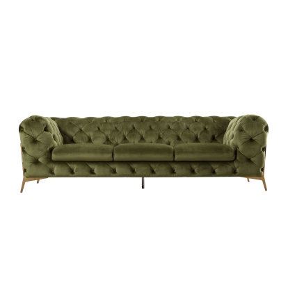 Divani Casa Sheila Transitional Green Fabric Sofa Green Sofa 73688 VGCA1346-GRN-S