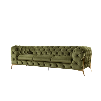 Divani Casa Sheila Transitional Green Fabric Sofa Green Sofa 73688 VGCA1346-GRN-S