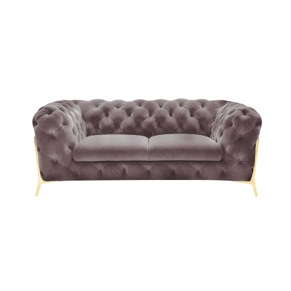 Divani Casa Sheila Transitional Silver Fabric Loveseat Grey Loveseat 73697 VGCA1346-SIL-L