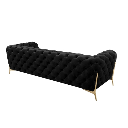 Divani Casa Sheila Transitional Black Fabric Sofa Black Sofa 75346 VGCA1346-BLK-S
