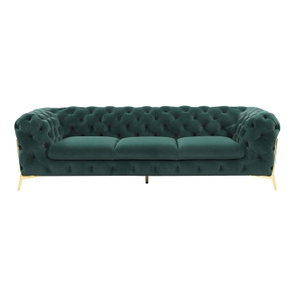 Divani Casa Sheila Transitional Emerald Green Fabric Sofa Green Sofa 77576 VGCA1346-EM-GRN-S