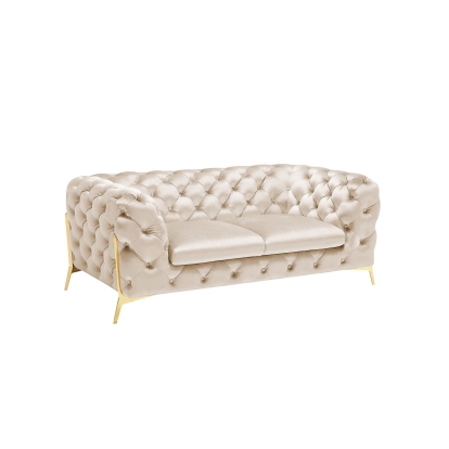 Divani Casa Sheila Transitional Light Beige Fabric Loveseat Beige Loveseat 78758 VGCA1346-OBEI-L