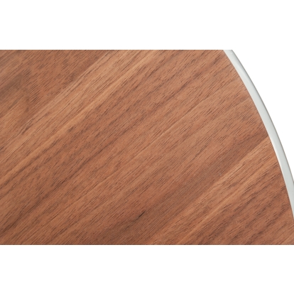 Modrest Silvia Modern Walnut & Stainless Steel Coffee Table Walnut Coffee Table 73968 VGHB228E-V