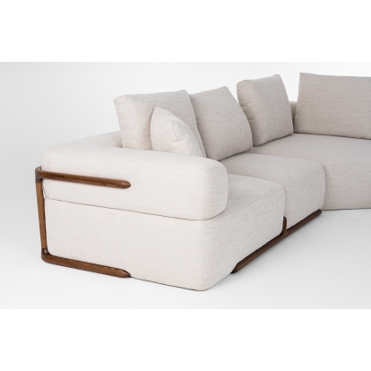Divani Casa Simone Modern Off-White Fabric Sectional Sofa Off-White Sectional Sofa 81582 VGCS-SF-23083