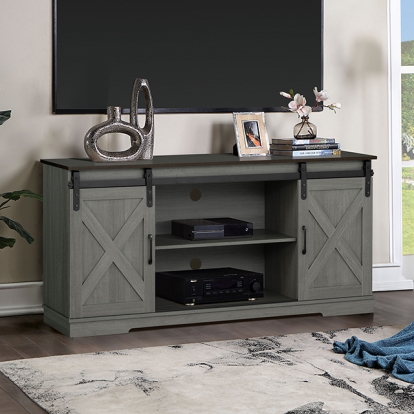 Furniture Of America Garibaldi Rustic Farmhouse Brown-Gray Tv Stand Model SL-AC4000-TV