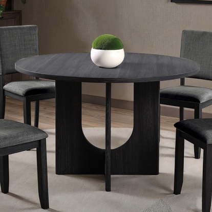 Furniture Of America Oberto Transitional Dark Gray Round Dining Table Model SL3406DG-RT