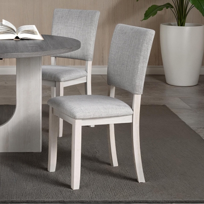 Furniture Of America Oberto Transitional Gray Upholstered Side Chair (4/Ctn) Model SL3406GY-SC-4PK
