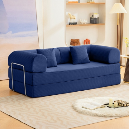 Furniture Of America Perri Contemporary Blue 79" Compressed Sofa Model SL6907BL