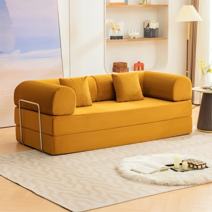 Furniture Of America Perri Contemporary Ginger 79" Compressed Sofa Model SL6907YL