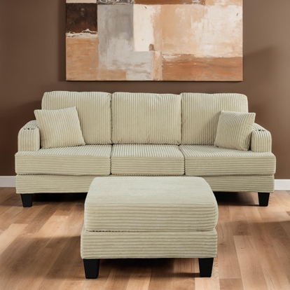 Furniture Of America Moretaine Contemporary Beige Sofa Model SL6932BG-SF-PK